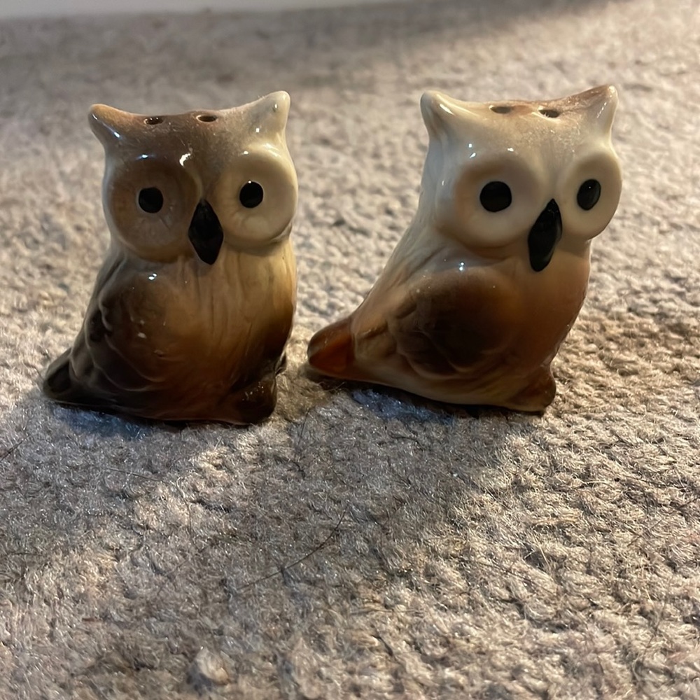 Owl salt and pepper shakers